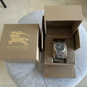 Burberry Black and Silver Men's Watch